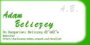 adam beliczey business card